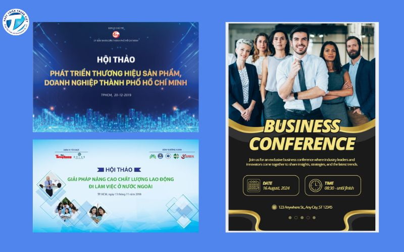 Một số mẫu poster hội thảo kinh doanh đẹp free
